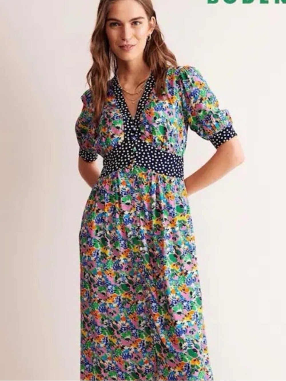 Boden Elsa Midi Tea Dress US 2